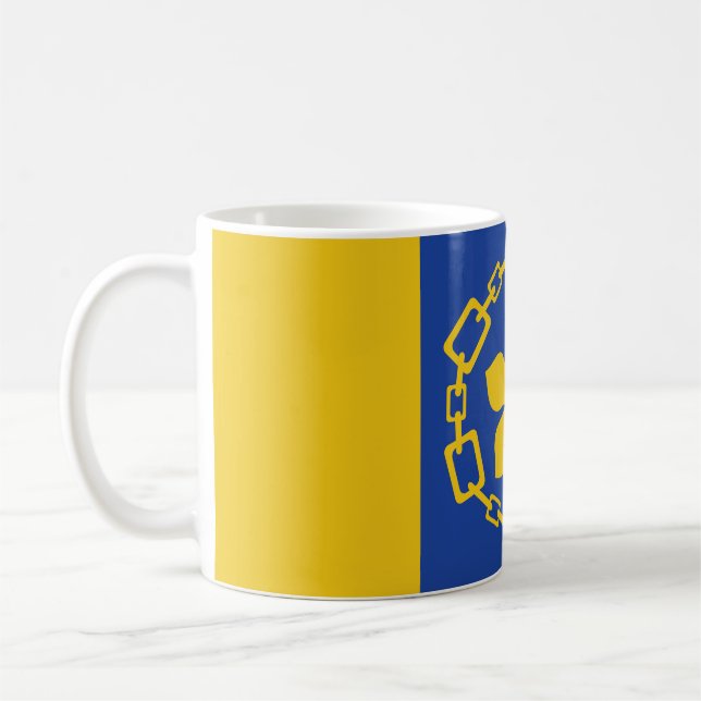 Caneca de café da bandeira de Hamilton, Ontário (Esquerda)
