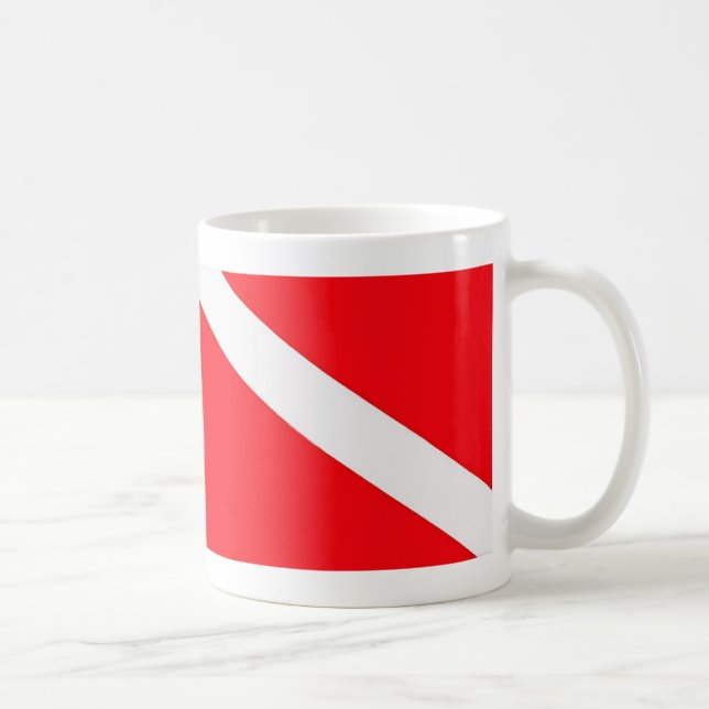 Caneca de café da bandeira do mergulho (Direita)