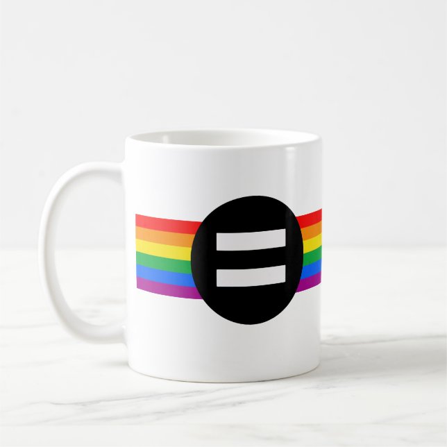 Caneca de Café da Bandeira dos Direitos Gay (Esquerda)