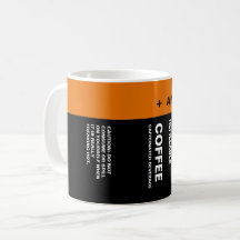 Caneca de café da bateria