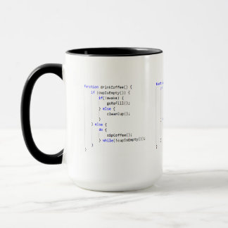 Caneca de café da bebida do Javascript