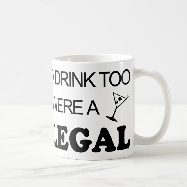 Caneca De Café Da bebida Paralegal demasiado - (Direita)