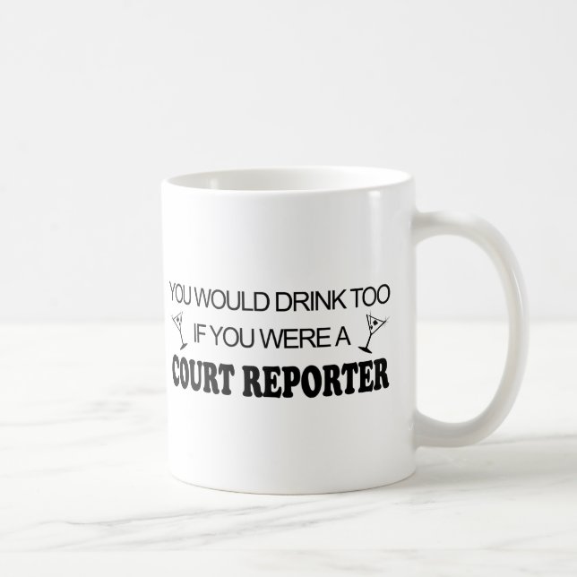 Caneca De Café Da bebida repórter de corte demasiado - (Direita)