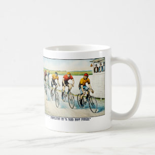 Caneca de café da bicicleta do vintage
