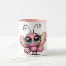 Caneca de café da borboleta fofa