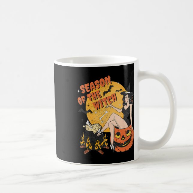 Caneca De Café Da Bruxa Halloween Samhain 1 (Direita)