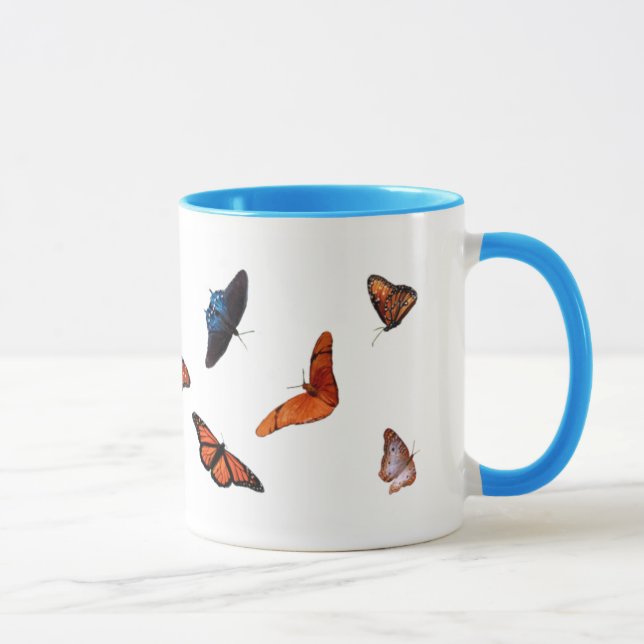 caneca de café da campainha da borboleta (Direita)