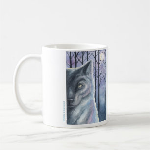 Caneca De Café Da "caneca original da arte do lobo das noites