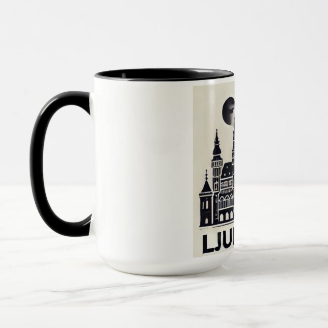 Caneca de café da cidade - Liubliana (Esquerda)