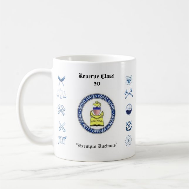 Caneca de café da classe 50 da reserva da academia (Esquerda)