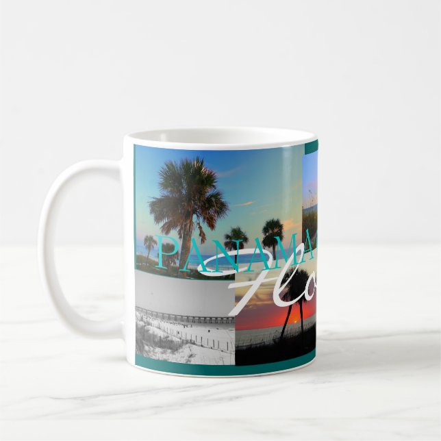 CANECA DE CAFÉ DA COLAGEM DA FOTO DA PRAIA DA (Esquerda)