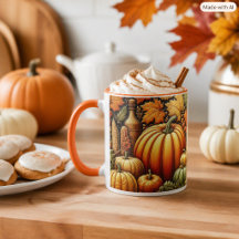 Caneca de Café da Colheita de Abóbora da Temporada