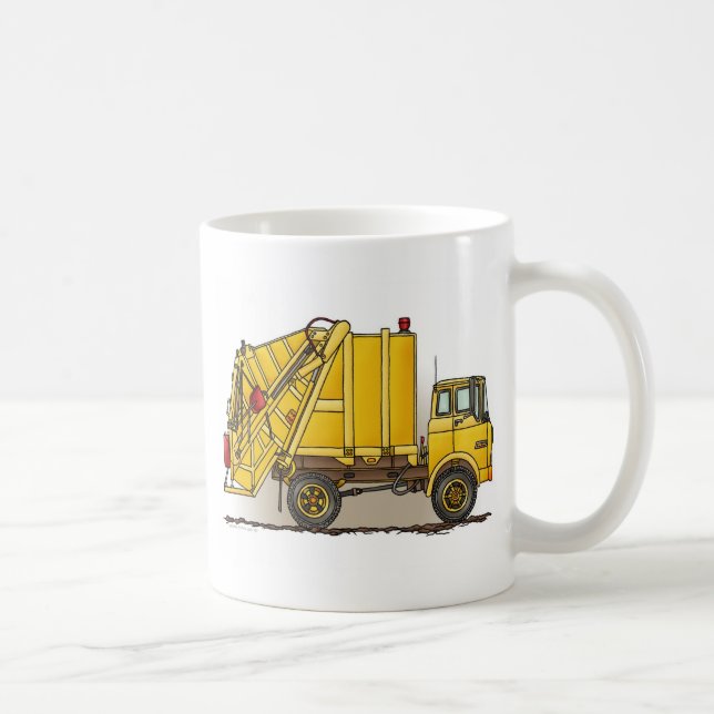 Caneca de café da construção do caminhão de lixo 2 (Direita)
