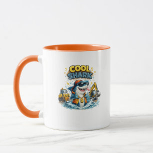 Caneca de Café da Construção do Tubarão Legal