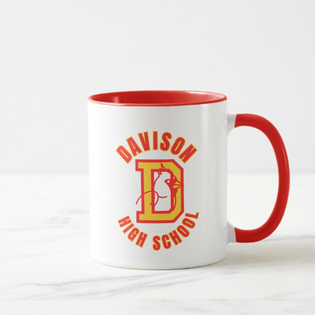Caneca de Café da Davison High School Michigan (Direita)