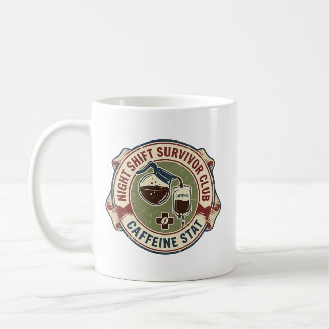 Caneca de Café da Enfermeira do Clube de Sobrevive (Esquerda)