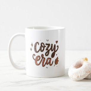Caneca de Café da Era Aconchegante Retrô Outono Es