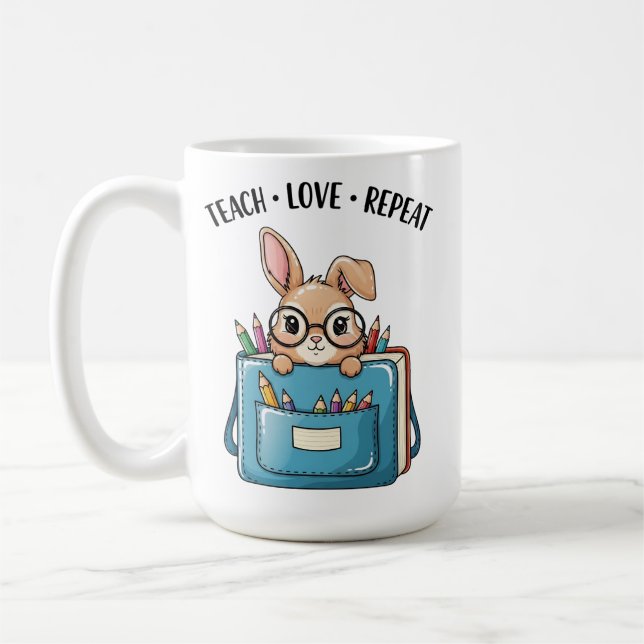 Caneca de Café da Escola Ensinar Amor Repetir (Esquerda)