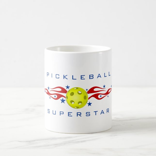 Caneca de café da estrela mundial de Pickleball (Centro)