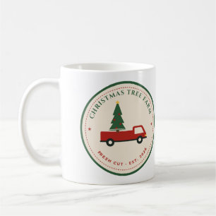 Caneca de Café da Fazenda de Árvores de Natal Cami