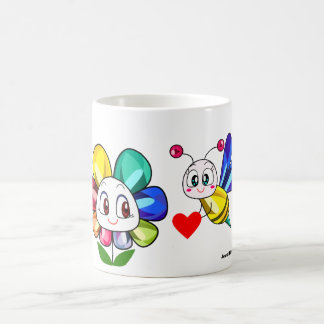 Caneca de café da flor da jóia