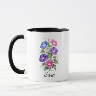 Caneca de Café da Flor de Nascimento Morning Glory