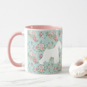 Caneca de café da flor do Schnauzer