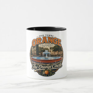 Caneca de café da Fonte do Círculo Laranja