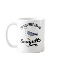 Caneca de Café da Gaivota Engraçada - Estou Aqui S