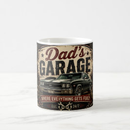 Caneca de Café da Garagem do Papai para Carro Clás