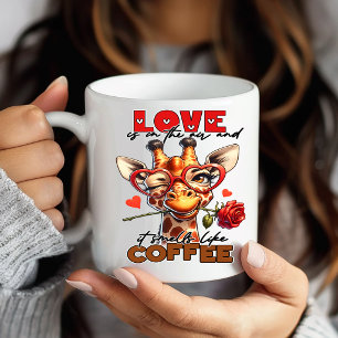 Caneca de Café da Girafa Engraçada Enorme