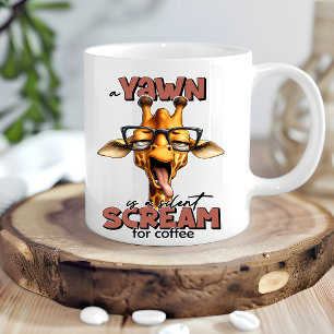 Caneca de Café da Girafa Engraçada para Amantes de