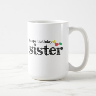 Caneca de café da irmã do feliz aniversario