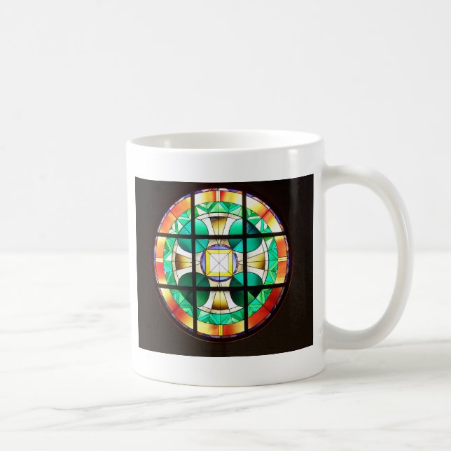 Caneca de café da janela cor-de-rosa (Direita)