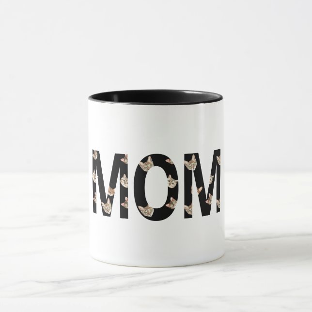 caneca de café da mãe de gato giro (Centro)