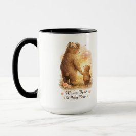 Caneca de Café da Mamãe Urso e Bebê Urso – Dia das