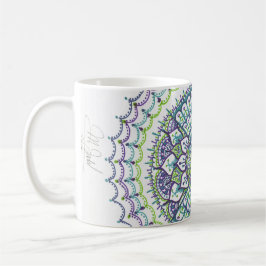 Caneca de café da mandala do pavão