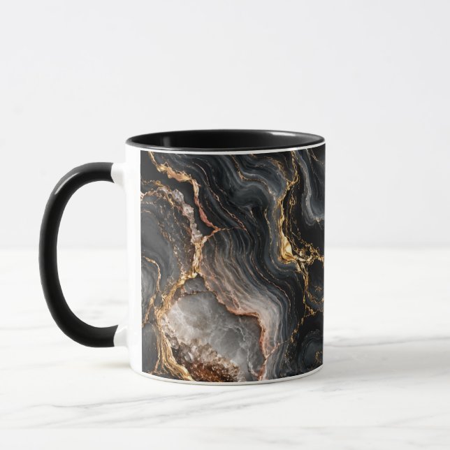 Caneca de Café da Manhã Estética em Obsidiana Márm (Esquerda)