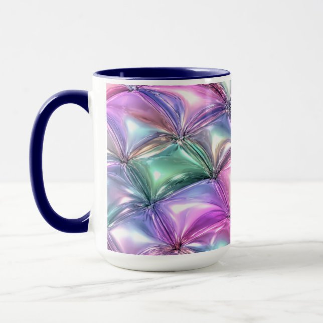 Caneca de Café da Manhã Estética Iridescente 3D Pu (Esquerda)