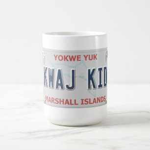 Caneca de café da matrícula da vaidade do miúdo