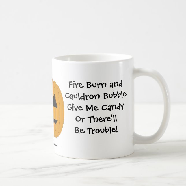 Caneca De Café Dá-me doces ou haverá problemas! Taça / Mug (Direita)