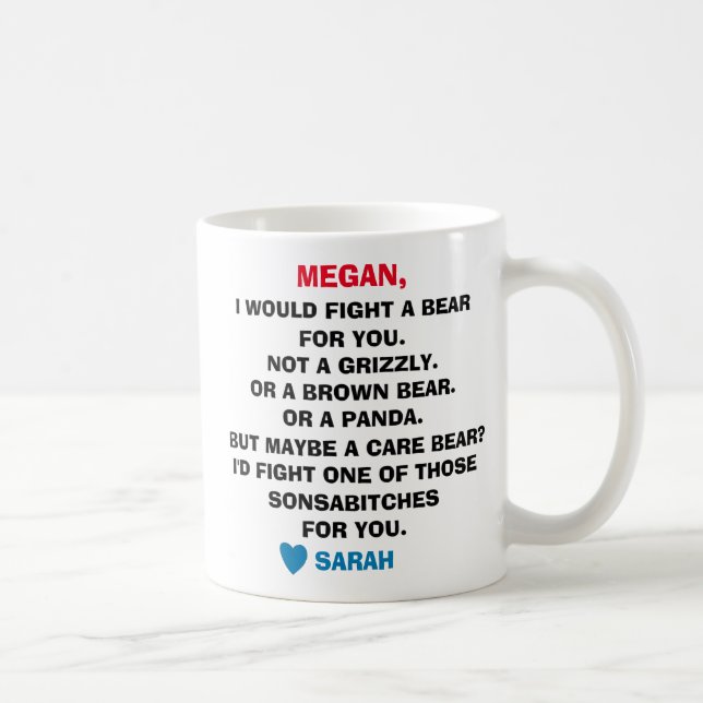 Caneca de café da melhor amiga, presentes engraçad (Direita)