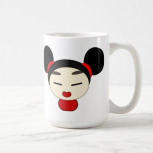 Caneca de café da menina de China