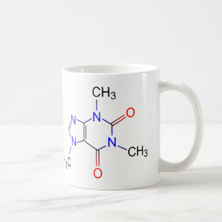 Caneca de Café da Molécula de Cafeína