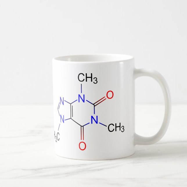 Caneca de Café da Molécula de Cafeína (Direita)