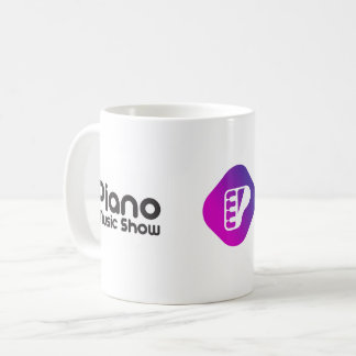 Caneca de café da mostra da música do piano