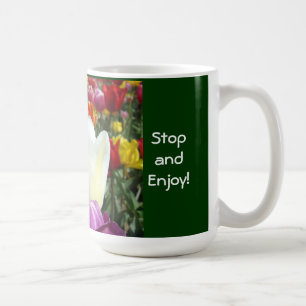 Caneca de Café da Natureza Pare & Aproveite! Flore