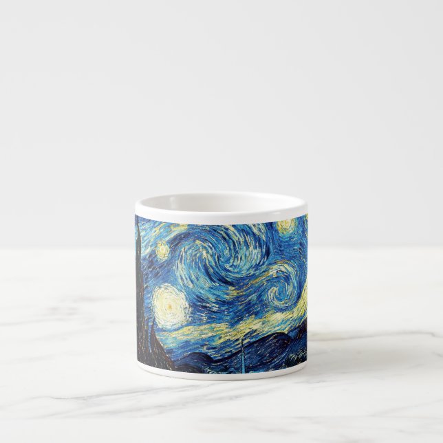 Caneca de café da noite estrelado de Van Gogh (Frente)