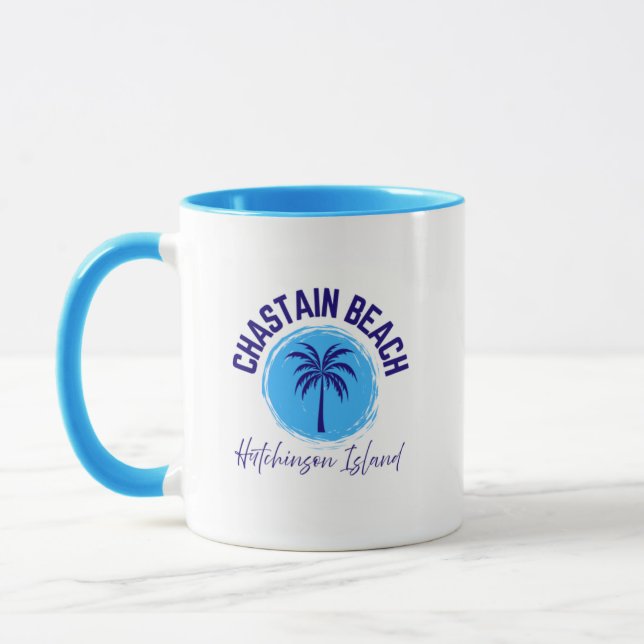 Caneca de café da praia de Chastain Ilha Hutchinso (Esquerda)