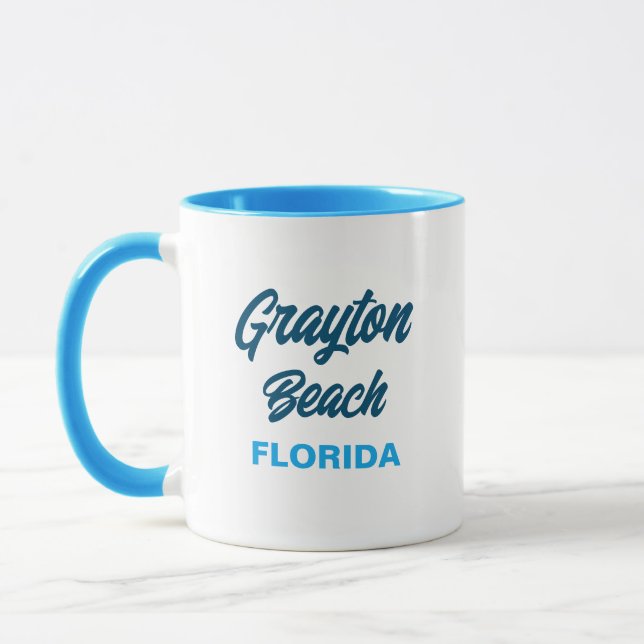 Caneca de café da praia de Grayton Florida (Esquerda)